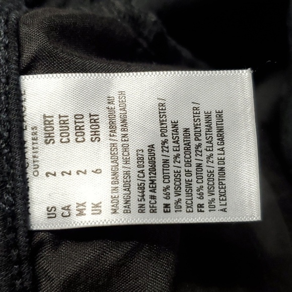 AMERICAN Eagle black next level stretch size 2 curvy high rise jeggings - Picture 8 of 8